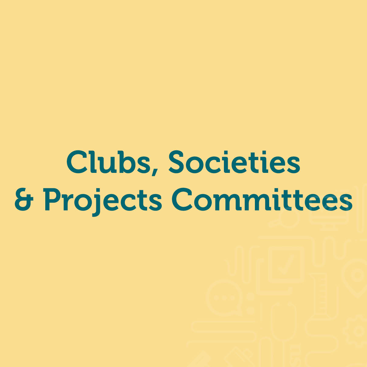 Clubs, Societies & Projects roles