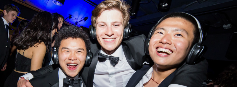 Picture of students enjoying silent disco